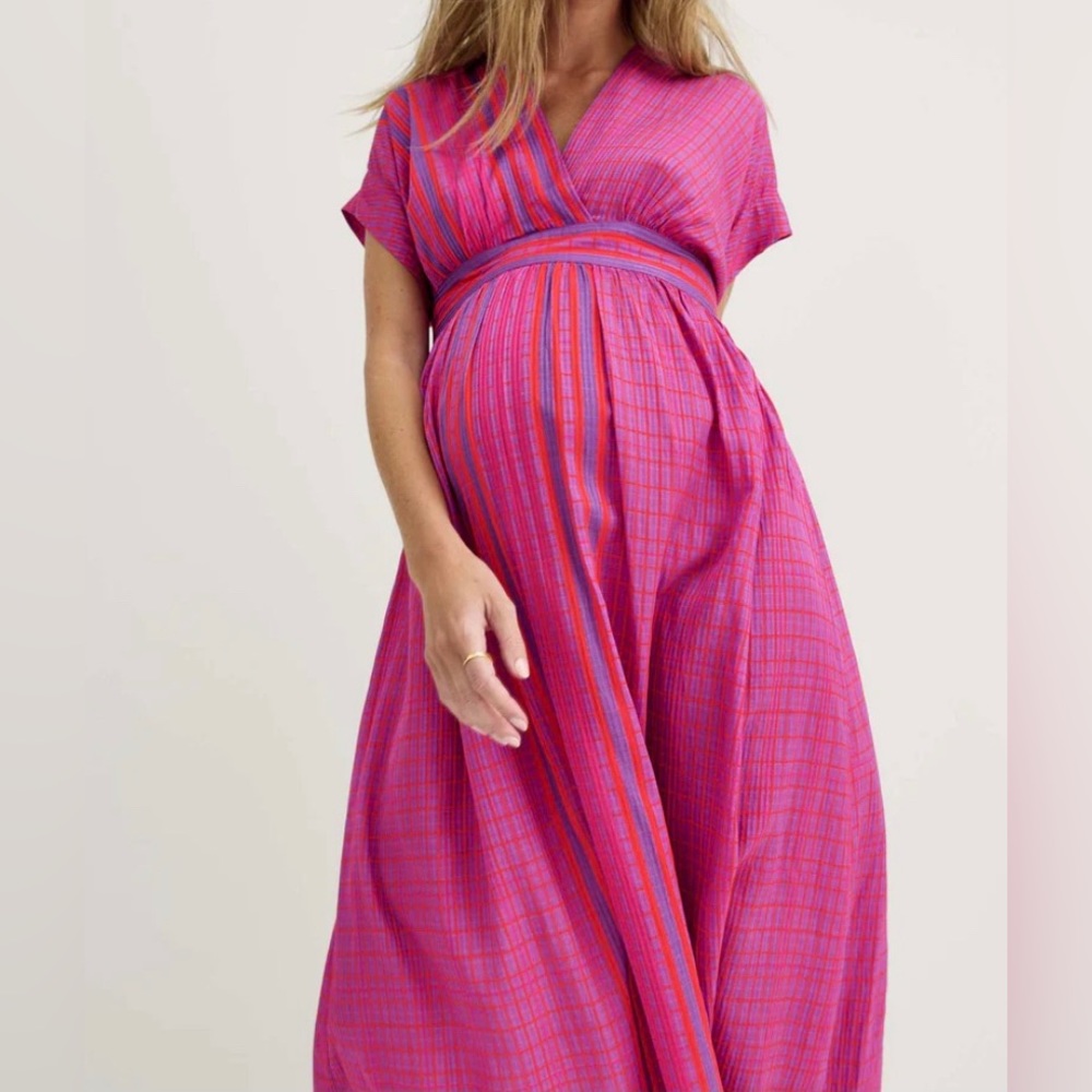 HATCH THE PLAID CAROLINA DRESS in rosebud plaid hatch size 2